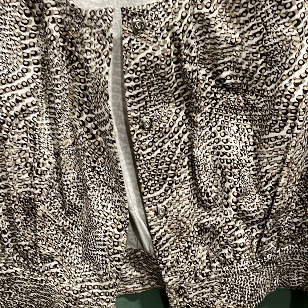 Woman jacket by Worthington stretch size XL 3quater sleeve leopard print - Picture 3 of 5